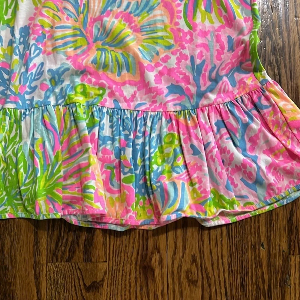 Lilly Pulitzer girls Ricca dress in Multi Lover's Coral size Large (8-10)